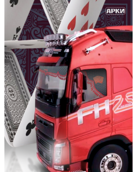 Ламбрекен и уголки из экокожи Joker Вся жизнь-игра дорога черный/красный-foto4