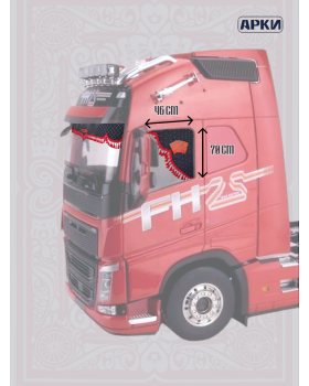 Ламбрекен и уголки из экокожи Joker Вся жизнь-игра дорога черный/красный-foto6