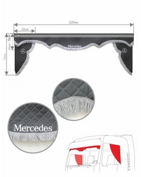 Ламбрекен и уголки Mercedes из экокожи 