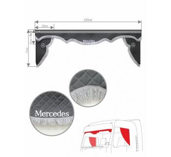 Ламбрекен и уголки Mercedes из экокожи 