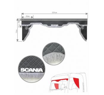 Ламбрекен и уголки SCANIA из экокожи 