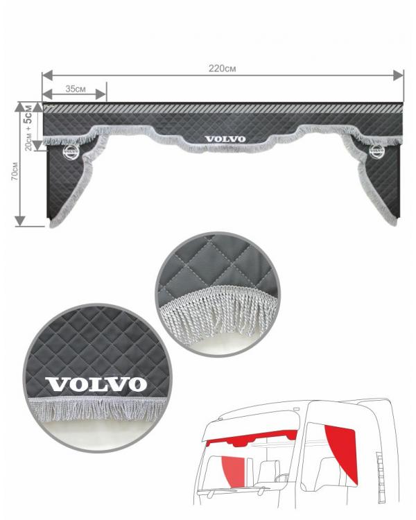 Ламбрекен и уголки VOLVO из экокожи 