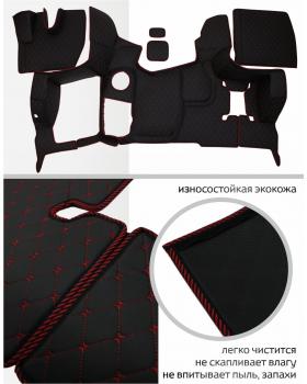 3D Ковры SHACMAN X3000 рестайлинг Черный/Красный-foto2