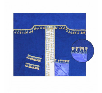Комплект штор спального места с ламбрекеном Синий