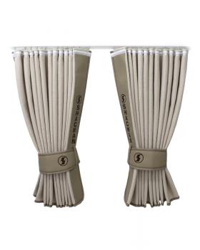 Шторы лобового окна SHACMAN (90х220) бежевый/ темно-бежевый-foto2