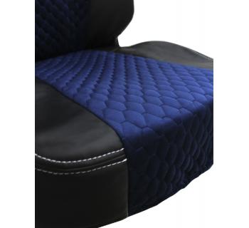 Чехлы SHACMAN X6000 с вышивкой Велюр и экокожа черный/синий-foto5