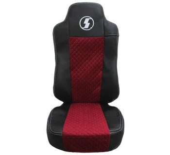 Чехлы SHACMAN X6000 с вышивкой Велюр и экокожа черный/красный-foto2