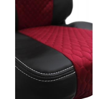 Чехлы SHACMAN X6000 с вышивкой Велюр и экокожа черный/красный-foto4