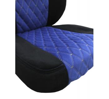 Чехлы SHACMAN X6000 с вышивкой кабрио черный/синий-foto2