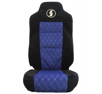 Чехлы SHACMAN X6000 с вышивкой кабрио черный/синий-foto3