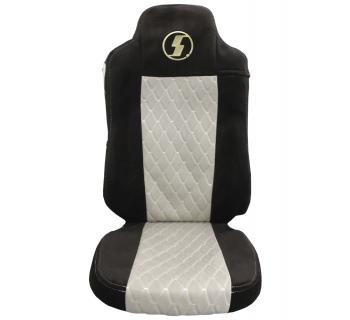 Чехлы SHACMAN X6000 с вышивкой кабрио коричневый/бежевый-foto2