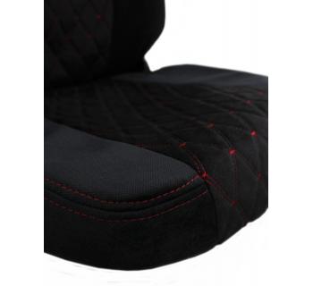 Чехлы SHACMAN X6000 с вышивкой кабрио черный/красный-foto5