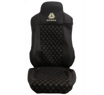 Чехлы SITRAK MAX Original Велюр Экокожа Коричневый/Коричневый-foto3