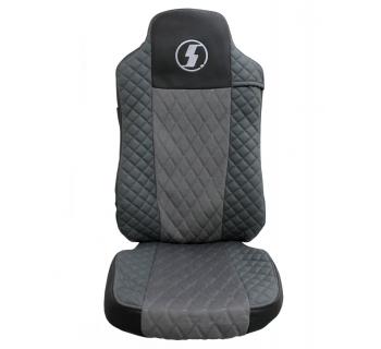 Чехлы SHACMAN X6000 с вышивкой кабрио и экокожа серый/серый-foto2