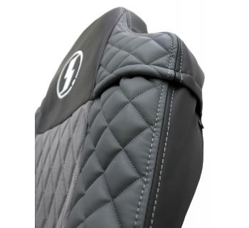 Чехлы SHACMAN X6000 с вышивкой кабрио и экокожа серый/серый-foto5