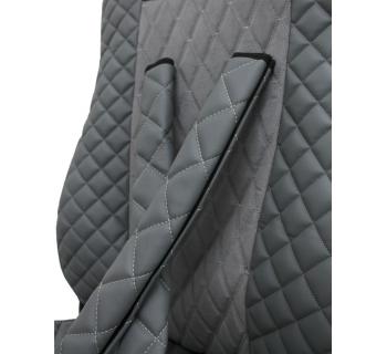 Чехлы SHACMAN X6000 с вышивкой кабрио и экокожа серый/серый-foto6