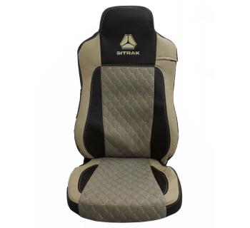 Чехлы SITRAK MAX Original Велюр Экокожа Бежевый/Коричневый-foto2