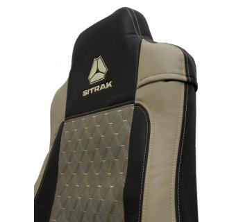 Чехлы SITRAK MAX Original Велюр Экокожа Бежевый/Коричневый-foto4