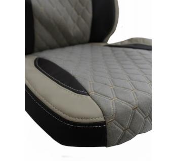 Чехлы SITRAK MAX Original Велюр Экокожа Бежевый/Коричневый-foto5