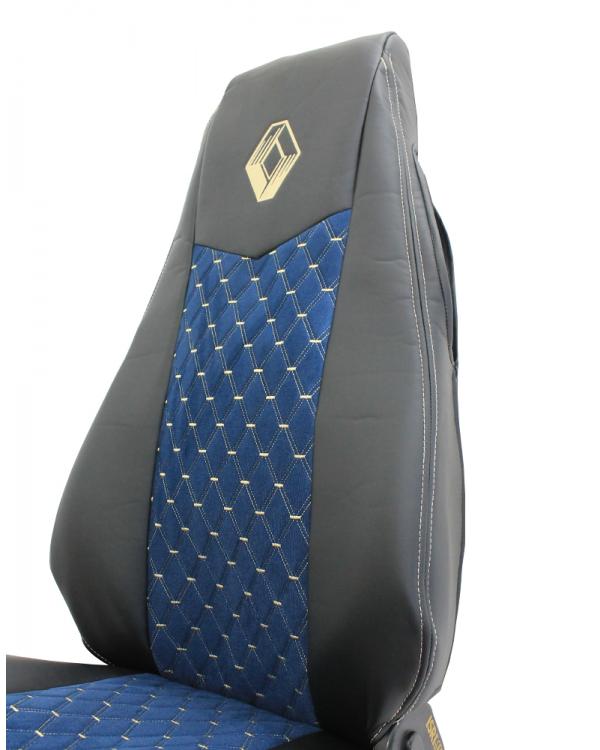 Чехлы RENAULT PREMIUM Черный/Синий