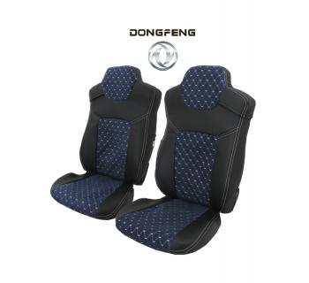 Чехлы DONGFENG Велюр и экокожа Синий/Черный