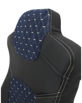 Чехлы DONGFENG Велюр и экокожа Синий/Черный-foto5