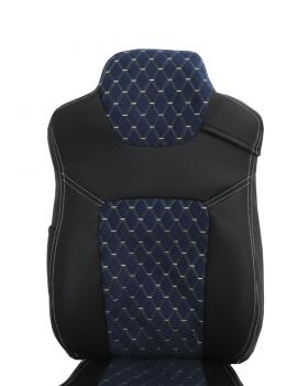 Чехлы DONGFENG Велюр и экокожа Синий/Черный-foto4