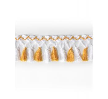 Бахрома для штор Кисточки Апельсин/ Белый-foto2