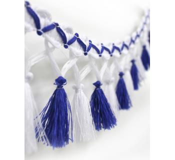 Бахрома для штор Кисточки Белый/ Синий-foto2