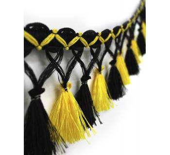 Бахрома для штор Кисточки Черный/ Апельсин-foto2