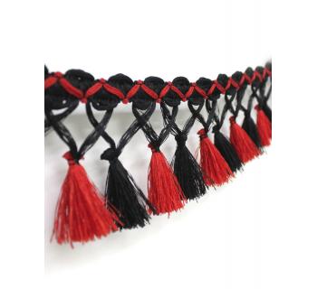 Бахрома для штор Кисточки Черный/ Красный-foto2