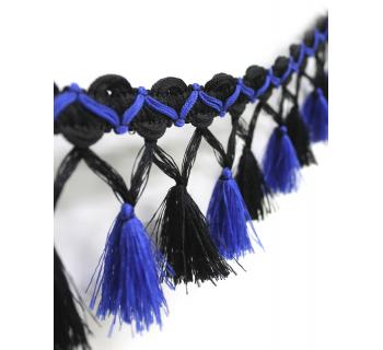 Бахрома для штор Кисточки Черный/ Синий-foto2