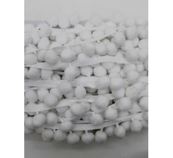 Бахрома для штор Помпон Белый 4см-foto2