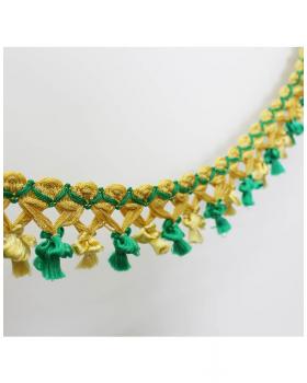  Бахрома Фонарик золото/зеленый-foto2