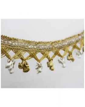  Бахрома Фонарик золото/белей-foto2