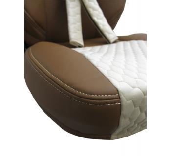 Чехлы DAF 105 LX Велюр Экокожа вышивка Бежевый/ Fox-foto4