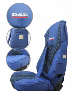 Чехлы DAF 105-106 Э/К синяя с вышивкой -foto2