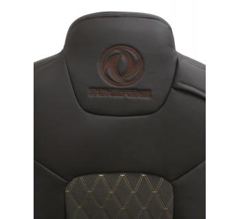 Чехлы DONGFENG Кабрио и экокожа Коричневые вышивка-foto3