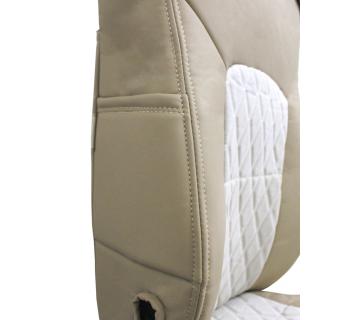 Чехлы DONGFENG Кабрио и экокожа Бежевые вышивка-foto4