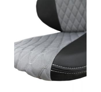 Чехлы на К-К5 2023г. кабрио/экокожа серый-черный-foto3