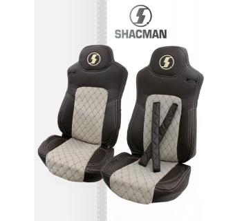 Чехлы SHACMAN X3000 (Рестайлинг) Кабрио Экокожа Коричневый/ Бежевый 