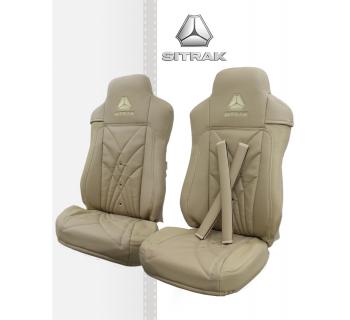 Чехлы SITRAK MAX Original Экокожа вышивка Бежевый