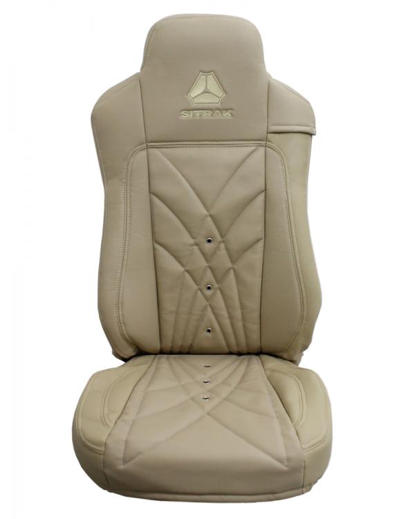 Чехлы SITRAK MAX Original Экокожа вышивка Бежевый