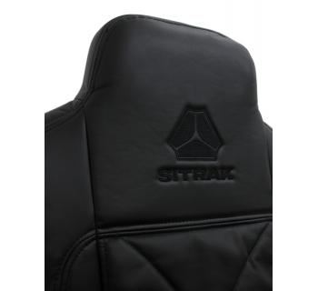 Чехлы SITRAK MAX Original Экокожа вышивка Черный-foto3