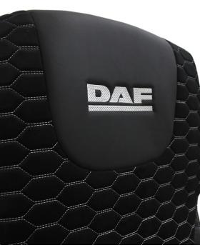 Чехлы DAF 105 LX Велюр Экокожа Вышивка Черный-foto2