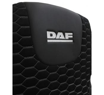 Чехлы DAF 105 LX Велюр Экокожа Вышивка Черный-foto2