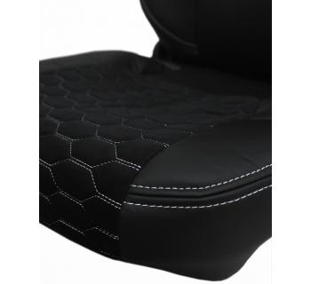 Чехлы DAF 105 LX Велюр Экокожа Вышивка Черный-foto3