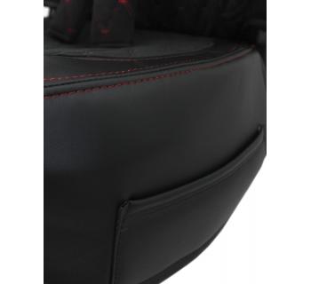 Чехлы FOTON Auman Велюр Экокожа с вышивкой Черный/ Красный-foto5