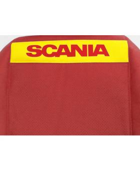 Чехлы SCANIA R440 17г. Экокожа красная-foto2