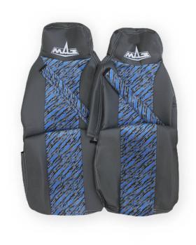 Чехлы на МАЗ Rest Бархат синий вышивка-foto3